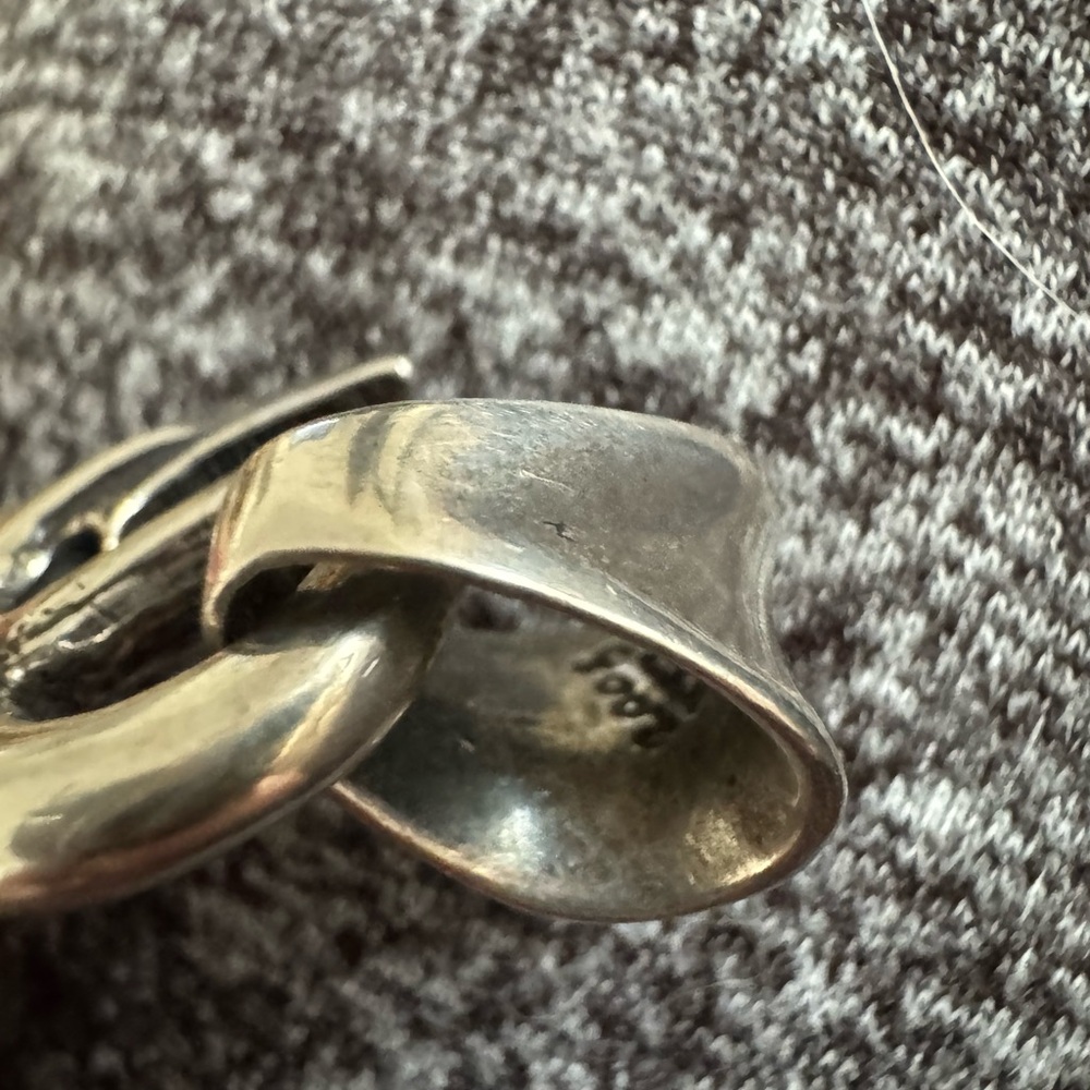 Travis Walker Double Cross Fish Hook Pendant with Chain in Solid Sterling Silver - Picture 8 of 9